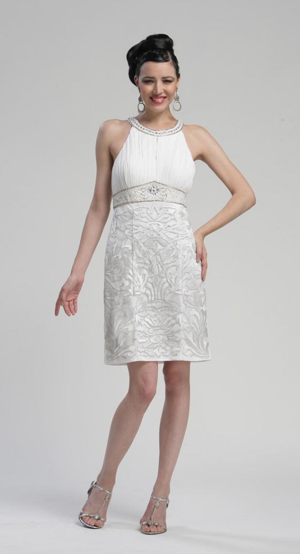 Image of Sue Wong - Ruched Halter Cocktail Dress N3109