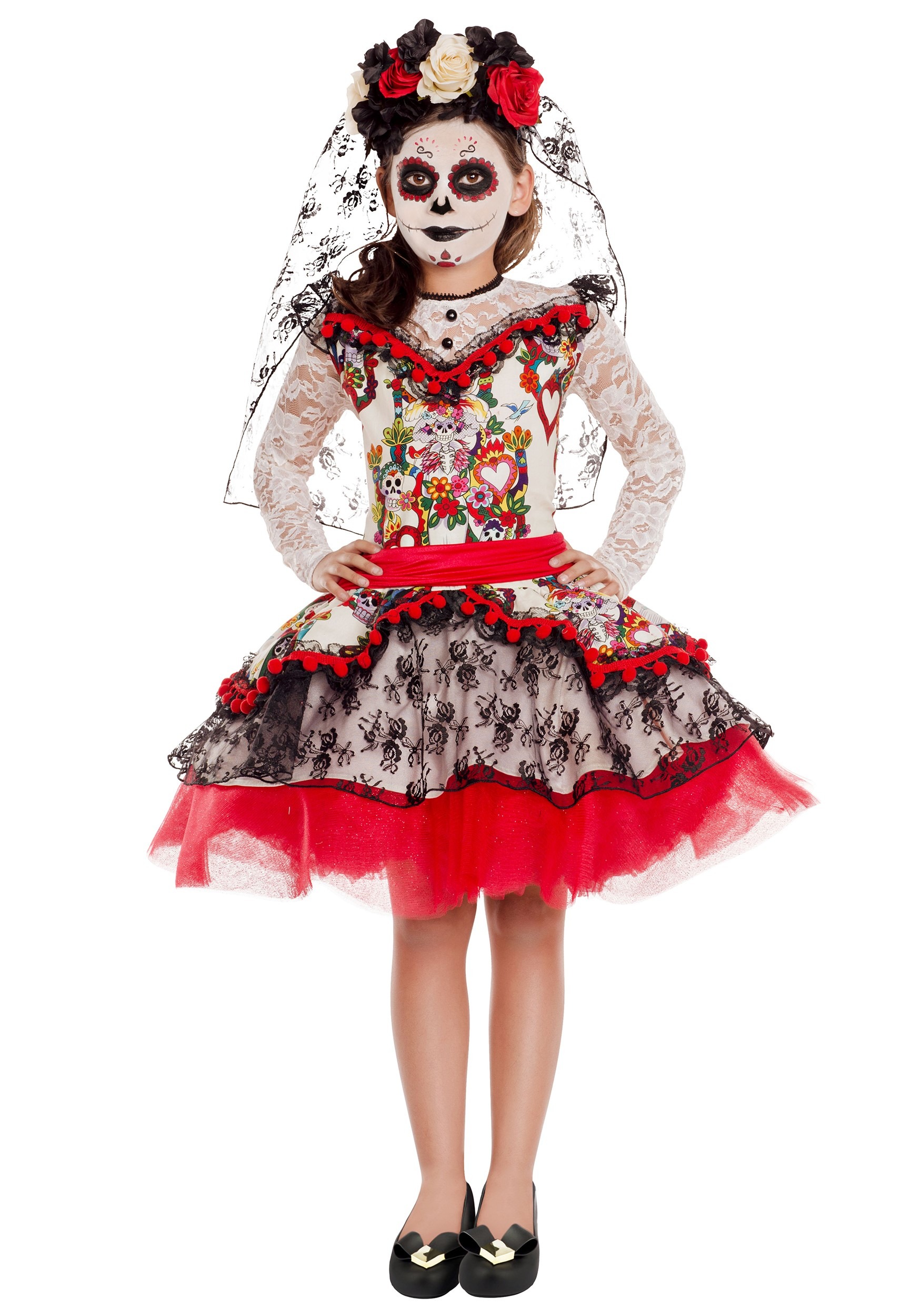 Image of Sugar Skull Princess Girl's Costume ID PKPK843C-S