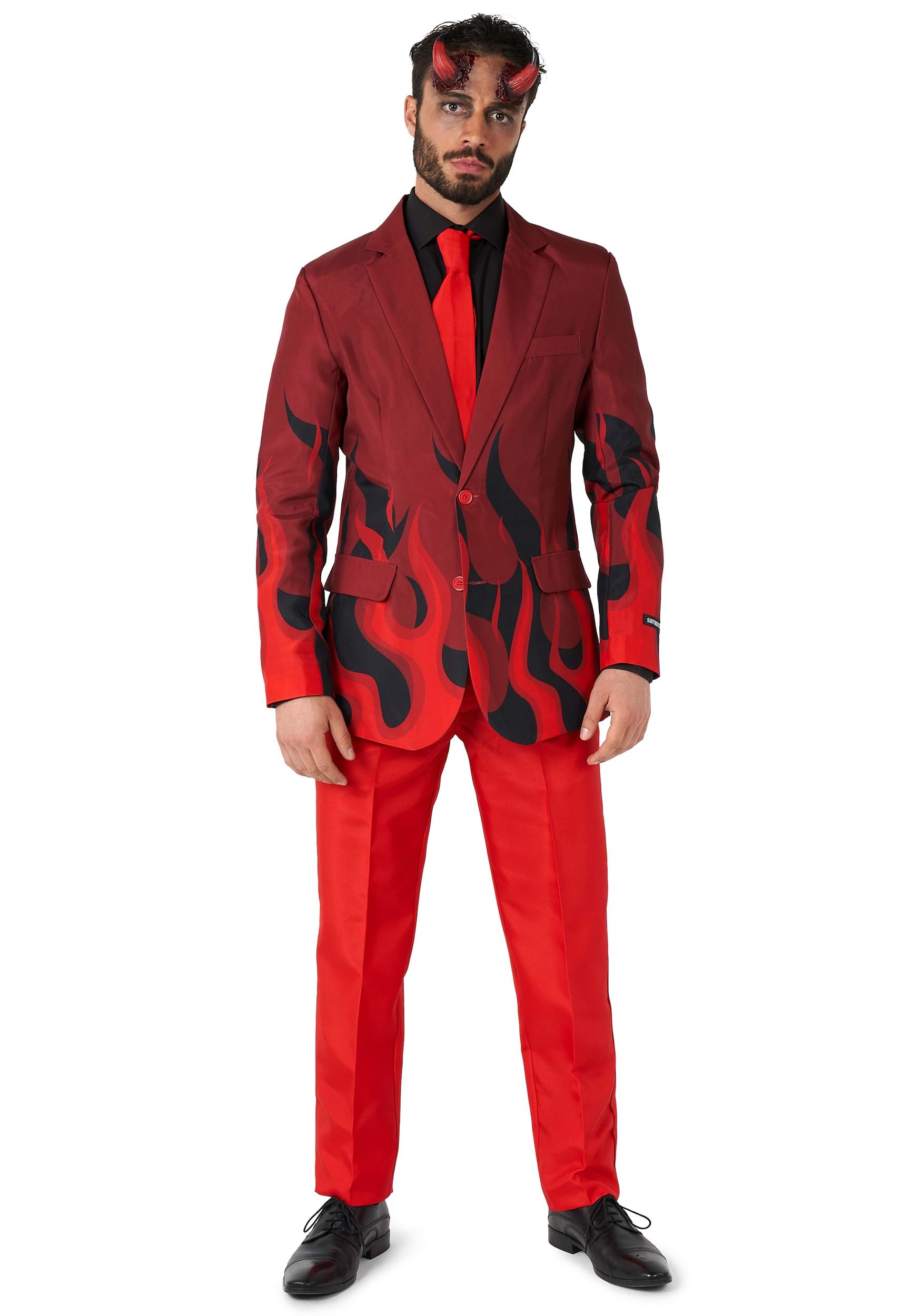 Image of Suitmeister Devil Red Suit for Men ID OSOBAS1038-L