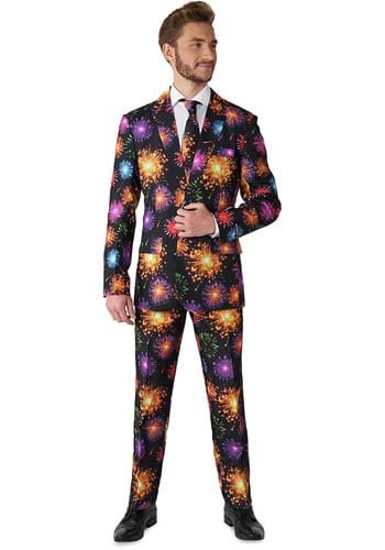 Image of Suitmeister Mens Fireworks Black Suit ID OSOBAS1014-L