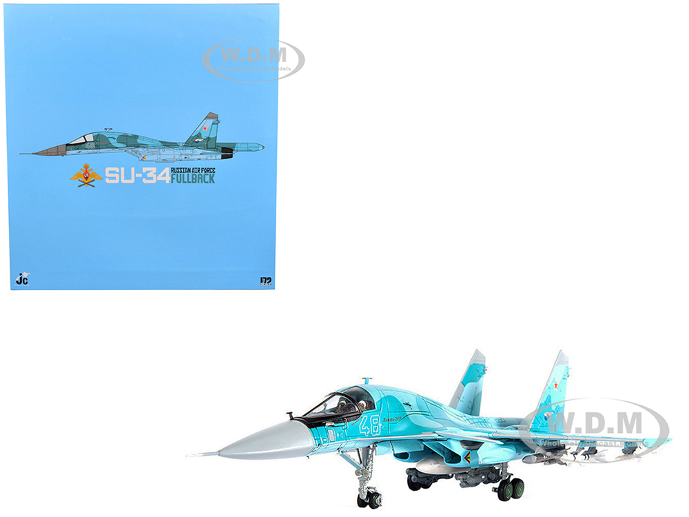 Image of Sukhoi SU-34 Fullback Fighter Aircraft "Russian Air Force Ramenskoye" (2011) 1/72 Diecast Model by JC Wings