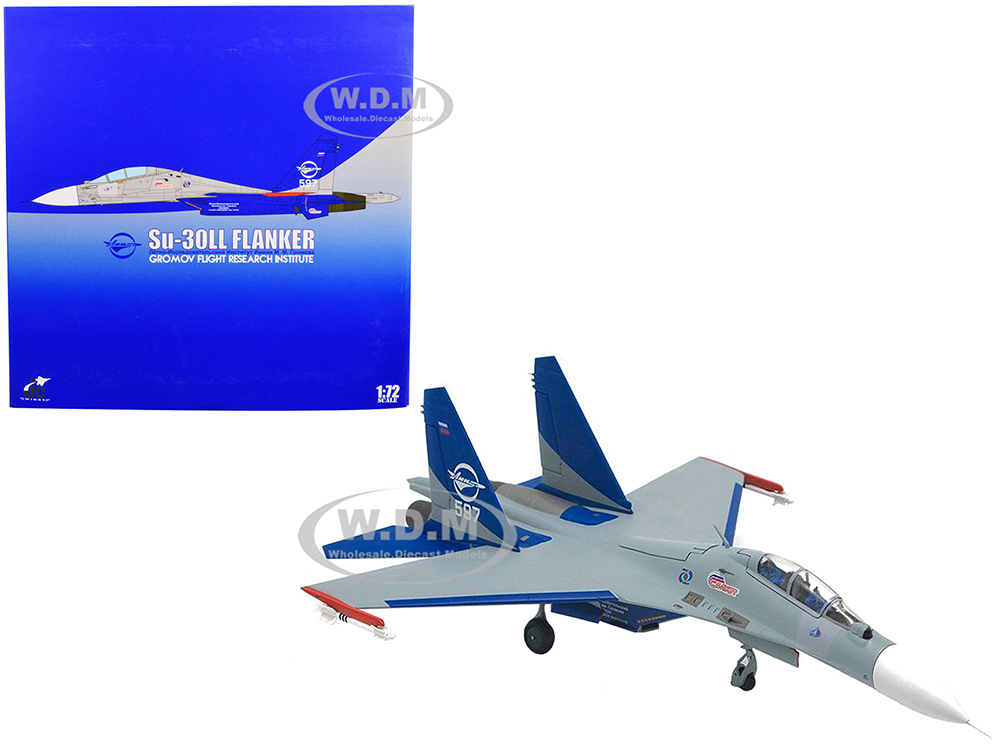 Image of Sukhoi Su-30LL Flanker-C Fighter Aircraft "Gromov Flight Research Institute Ramenskoye AB Russia" (1997) 1/72 Diecast Model by JC Wings