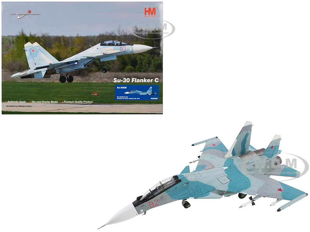 Image of Sukhoi Su-30SM Flanker-C Fighter Aircraft "Kubinka AB Russia" (2018) Russian Air Force "Air Power Series" 1/72 Diecast Model by Hobby Master