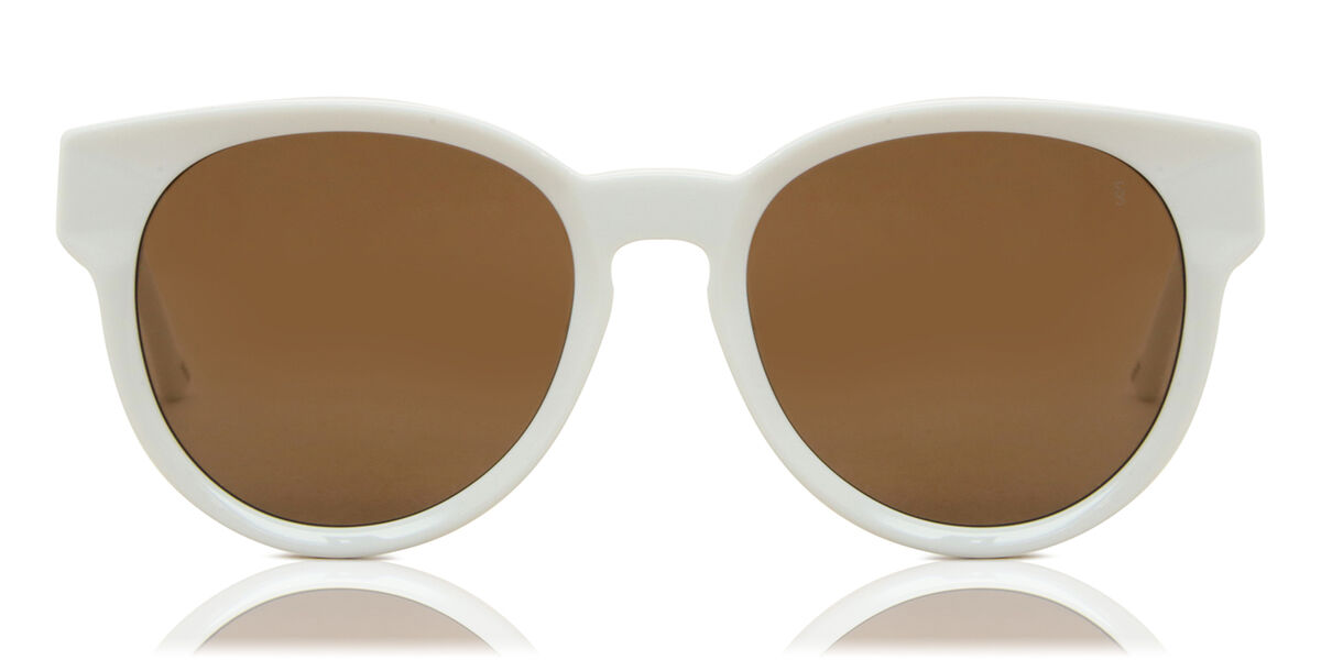 Image of Sunday Somewhere CALYPSO C4 54 Lunettes De Soleil Homme Blanches FR