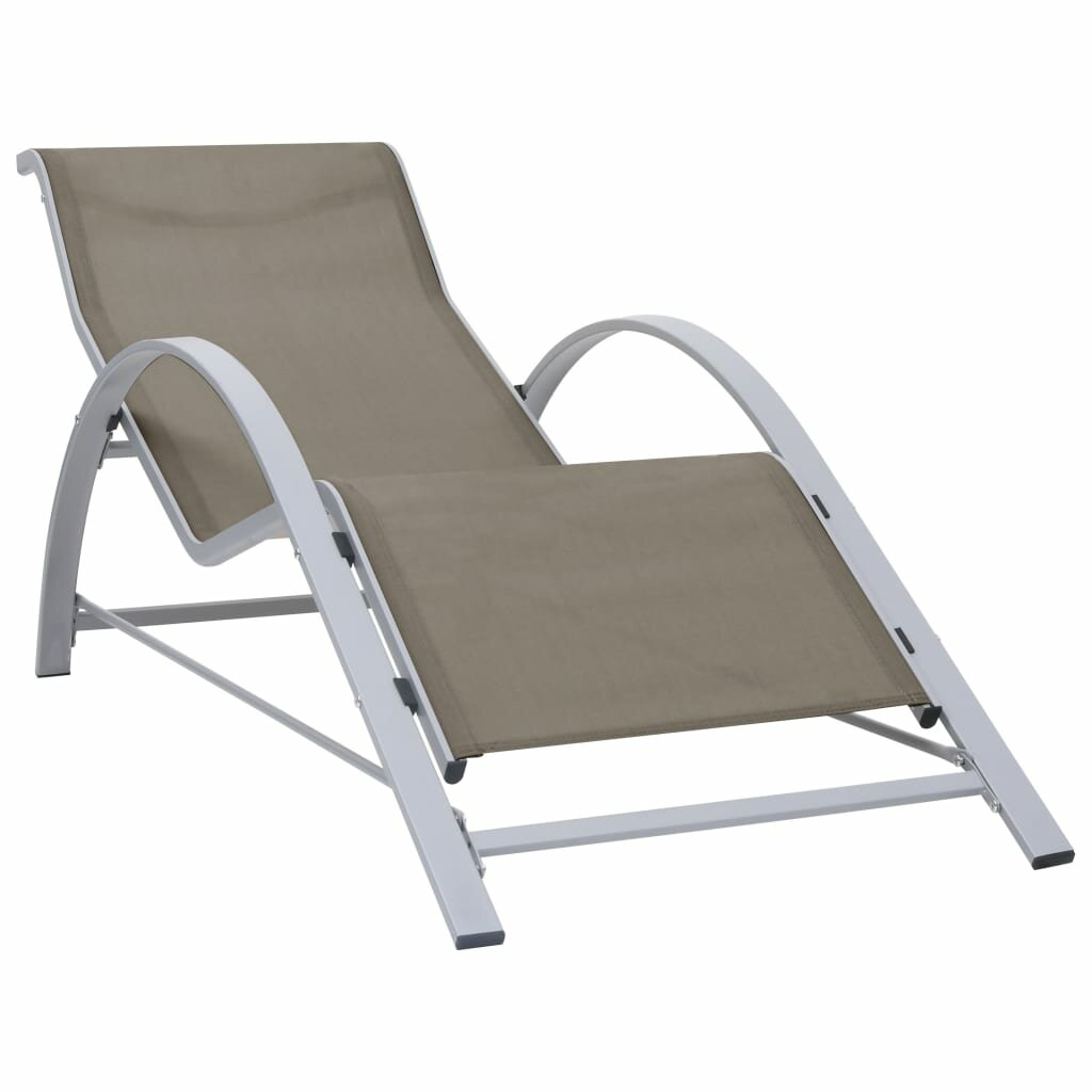 Image of Sunlounger Textilene and Aluminum Taupe
