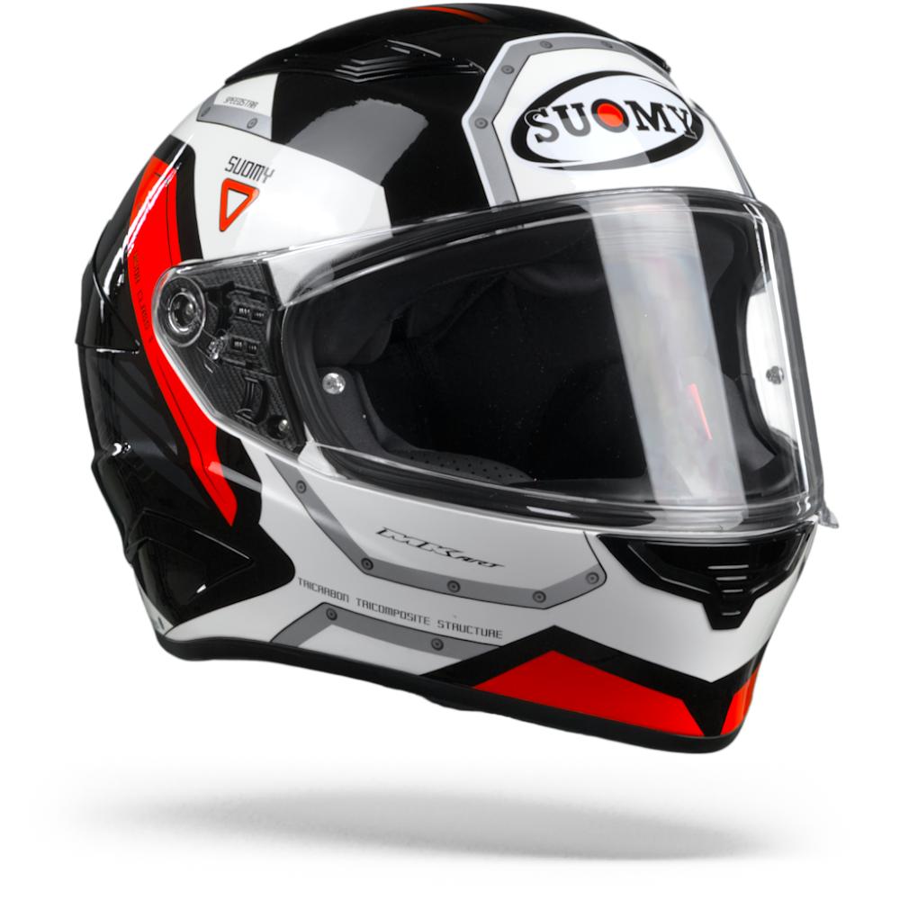 Image of Suomy Speedstar Airplane White Red Full Face Helmet Size 2XL ID 8020838341054