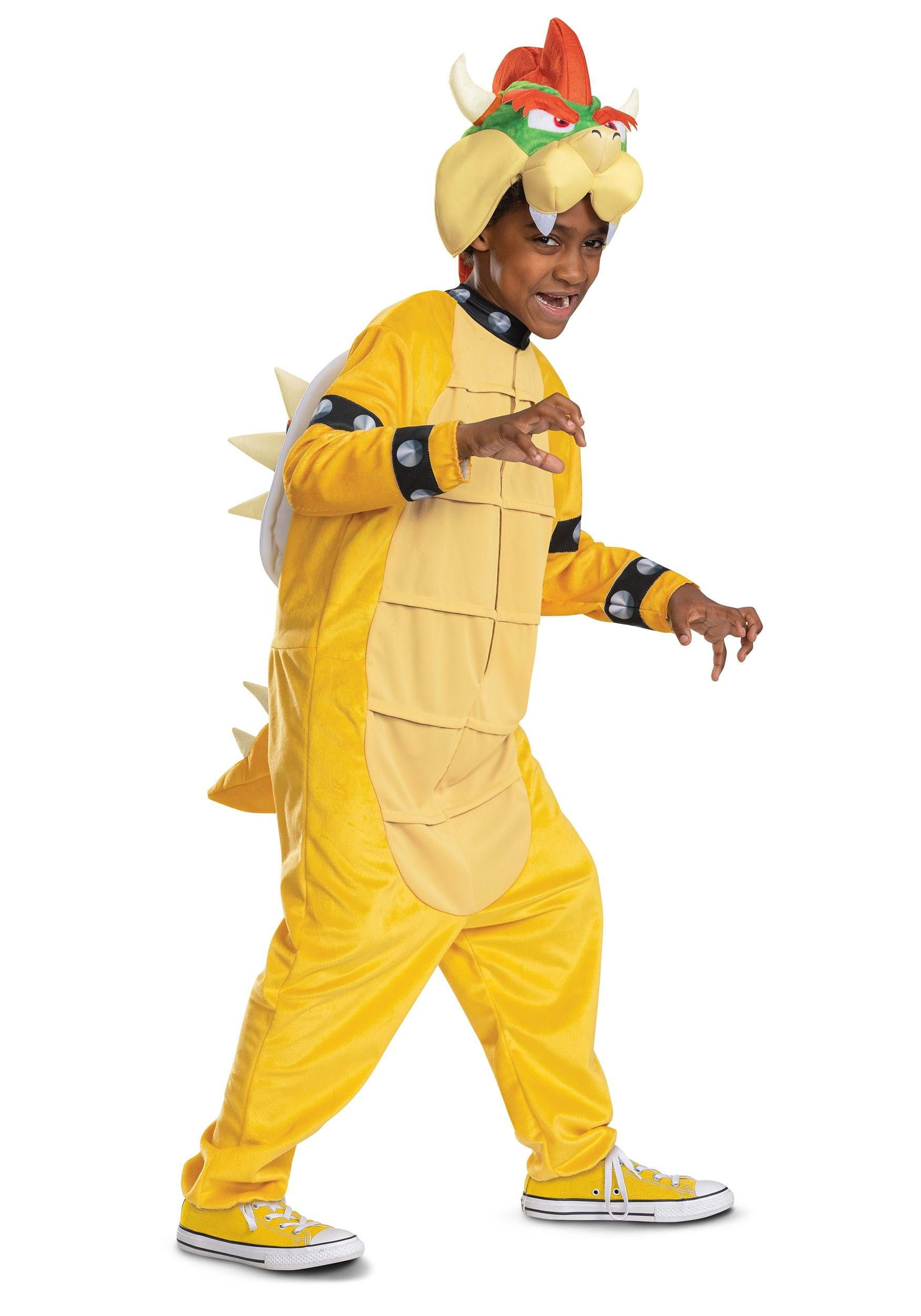 Image of Super Mario Bros Kid's Bowser Jumpsuit Costume ID DI146399-4/6