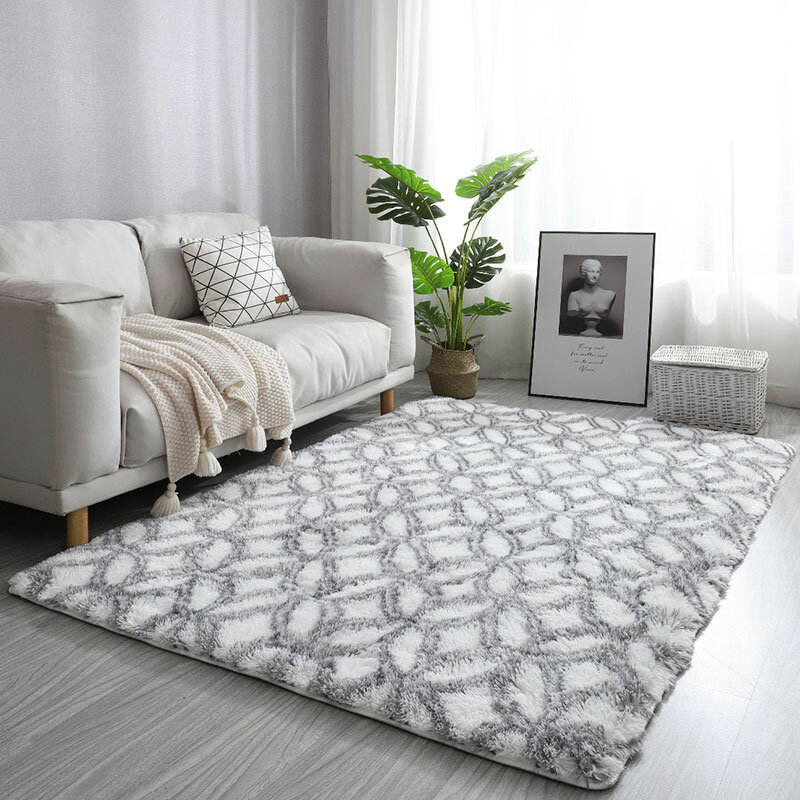 Image of Super Soft Art Carpet Floor Bedroom Mat Fluffy Area Rug Living Room