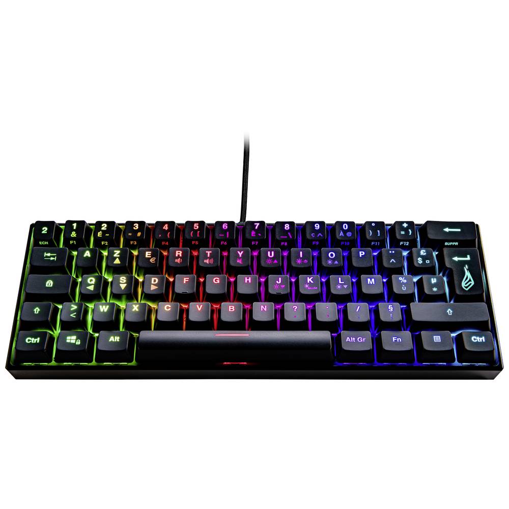 Image of Surefire Gaming KingPin M1 Corded USB Gaming keyboard French AZERTY Black Backlit Multimedia buttons
