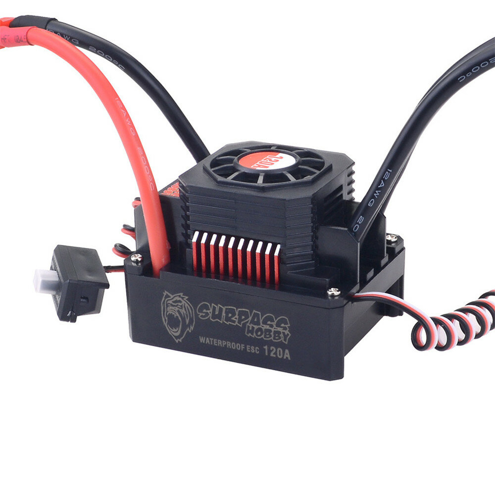Image of Surpass Hobby KK Series 120A Brushless Waterproof ESC for 2-6S 1/10 2-4S 1/12 Rc Car Parts