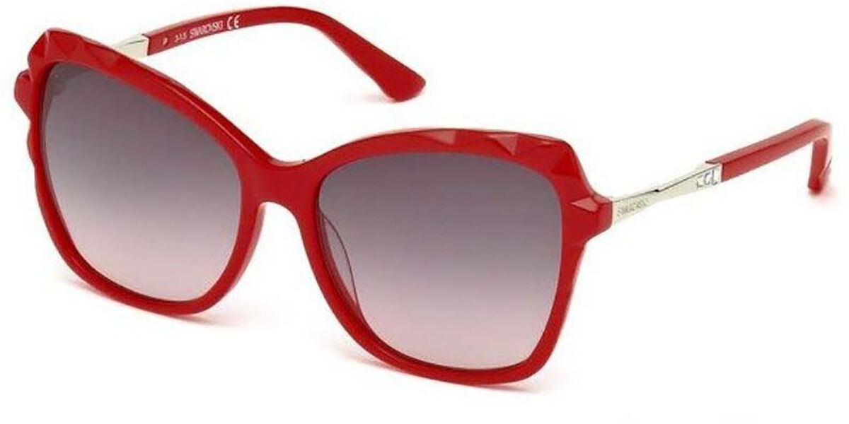Image of Swarovski SK0106F Asian Fit 72B Óculos de Sol Vermelhos Feminino PRT