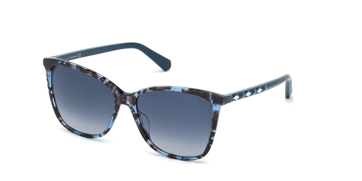 Image of Swarovski SK0222 56W 56 Lunettes De Soleil Femme Tortoiseshell FR