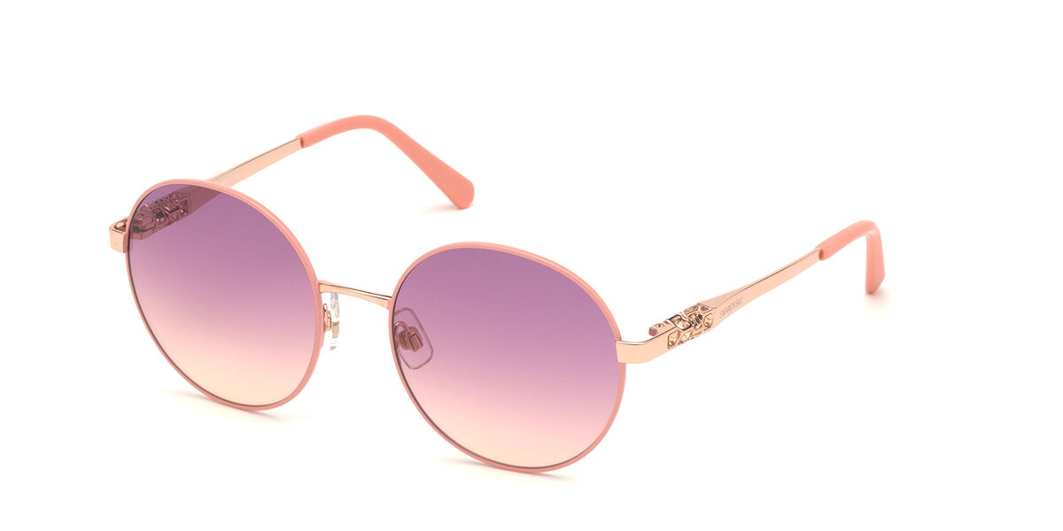 Image of Swarovski SK0255 28T 55 Lunettes De Soleil Femme Dorées FR