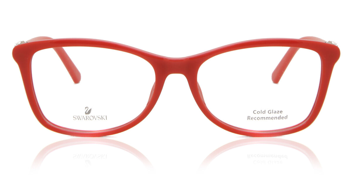 Image of Swarovski SK5336 066 Óculos de Grau Vermelhos Feminino PRT