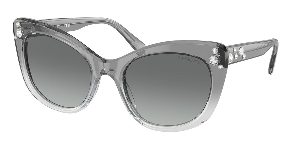 Image of Swarovski SK6020 104611 55 Lunettes De Soleil Femme Grises FR