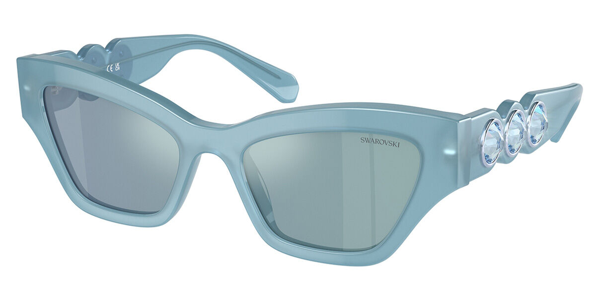 Image of Swarovski SK6021 20046J 53 Lunettes De Soleil Femme Bleues FR