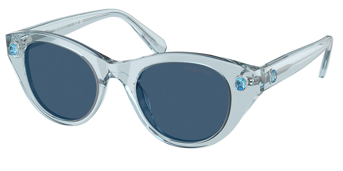 Image of Swarovski SK6025 106555 47 Lunettes De Soleil Femme Bleues FR