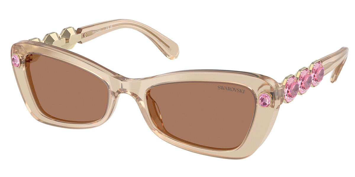 Image of Swarovski SK6033 106673 54 Lunettes De Soleil Femme Marrons FR