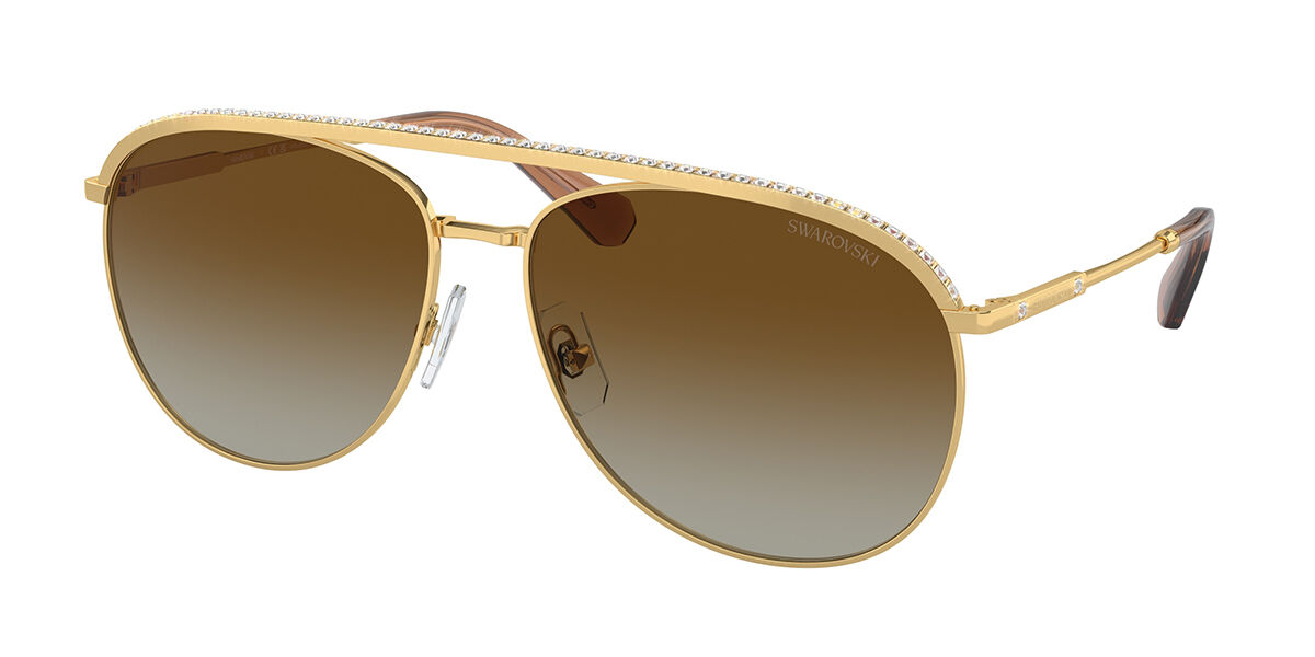 Image of Swarovski SK7005 Polarized 4004T5 Óculos de Sol Dourados Feminino PRT