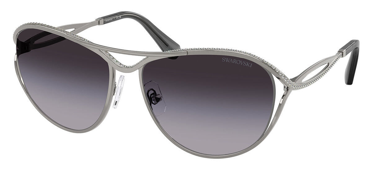 Image of Swarovski SK7028 40098G 59 Lunettes De Soleil Femme Gunmetal FR