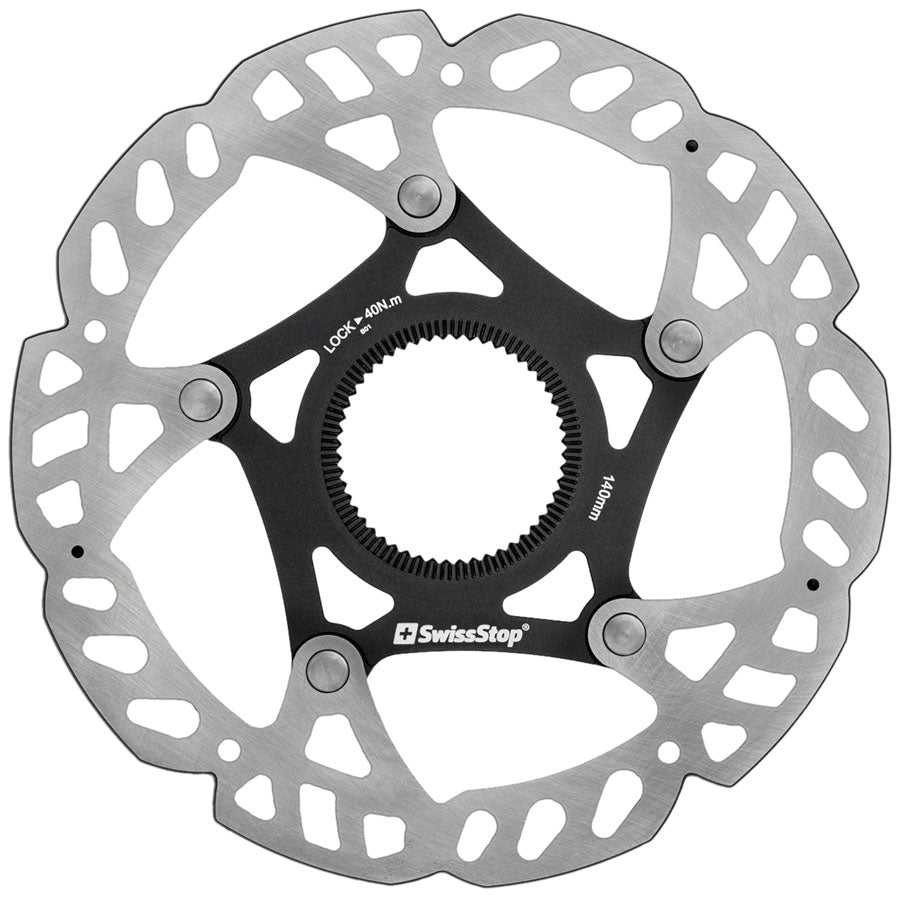 Image of SwissStop Catalyst Pro Disc Rotor-Silver/Black
