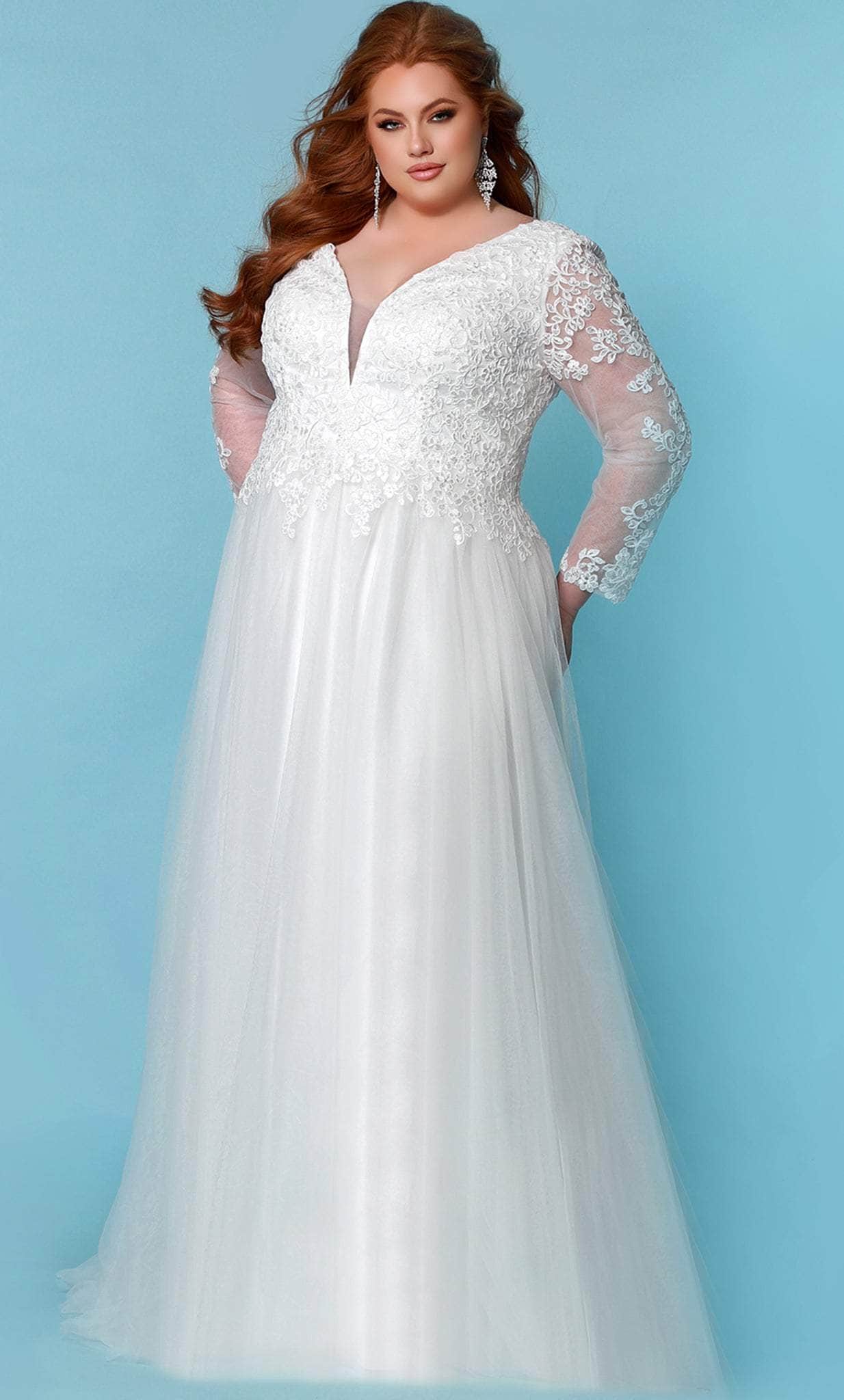 Image of Sydney's Closet Bridal SC5271 - Long Sleeve A-line Bridal Dress