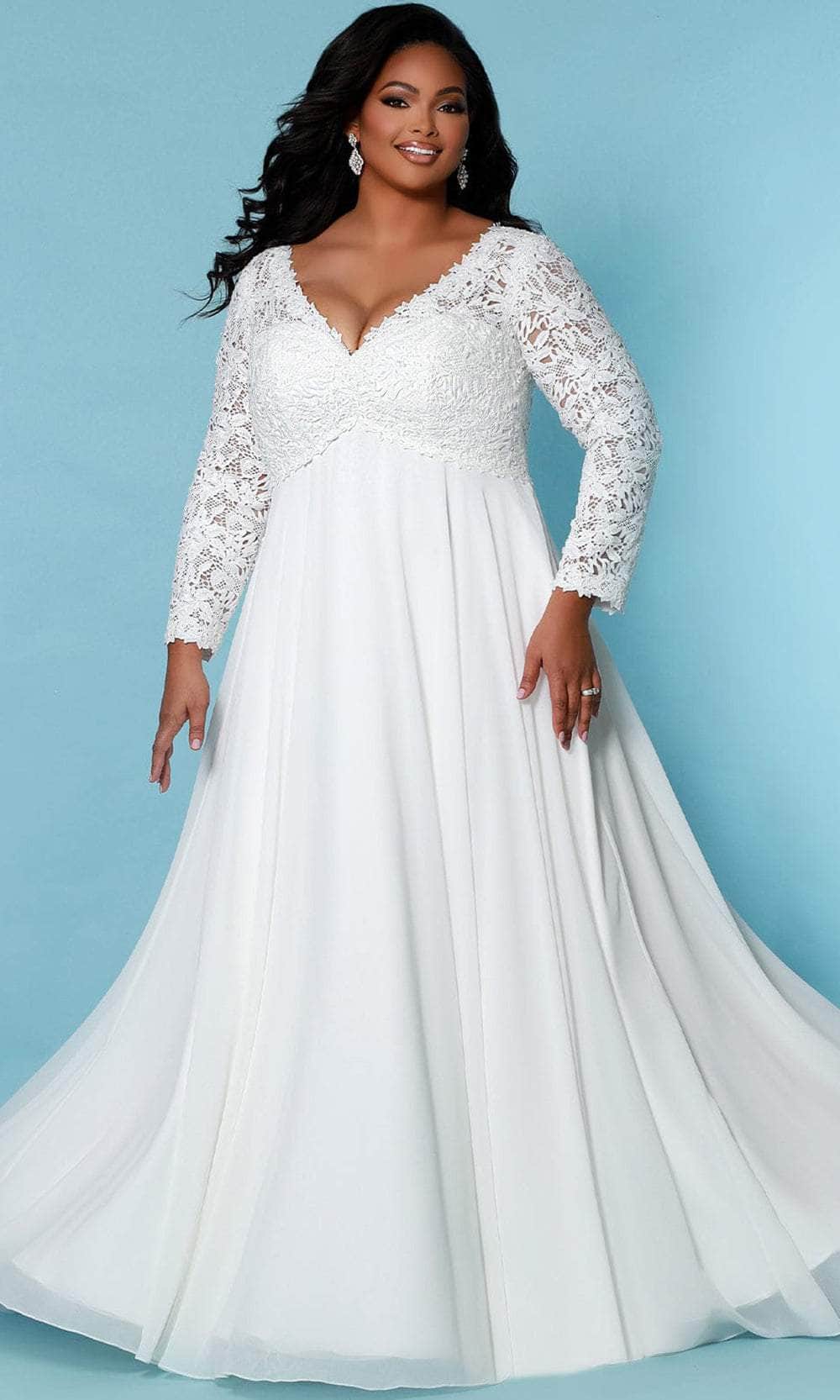 Image of Sydney's Closet Bridal - SC5276 Lace Empire Bridal Gown