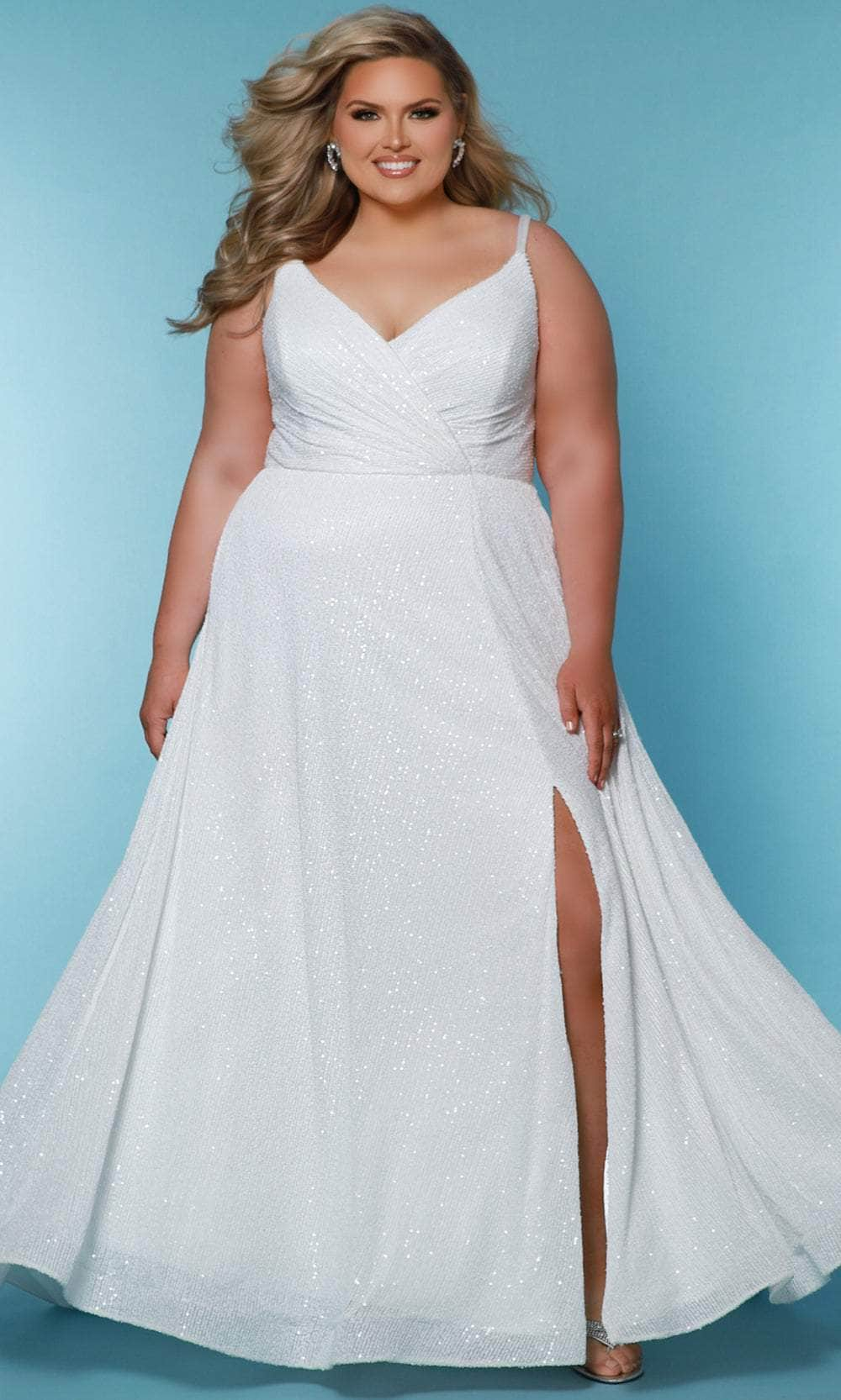 Image of Sydney's Closet Bridal SC5305 - Sequin Sleeveless Bridal Gown