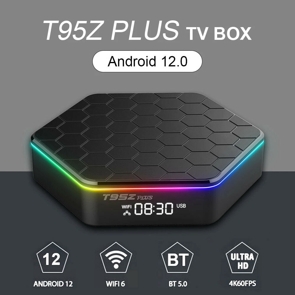 Image of T95Z PLUS tv box android 120 Allwinner H618 24G&5G BT50 WIFI6 32G Set top box 6k video decoding media player 2022
