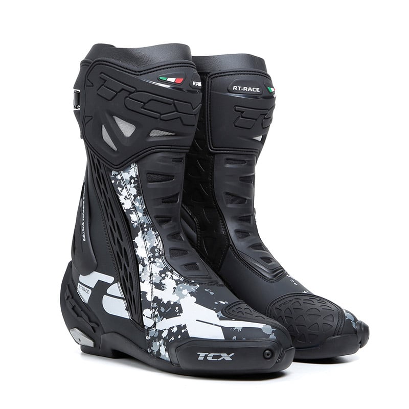 Image of TCX RT-Race Noir Blanc Gris Bottes Taille 42