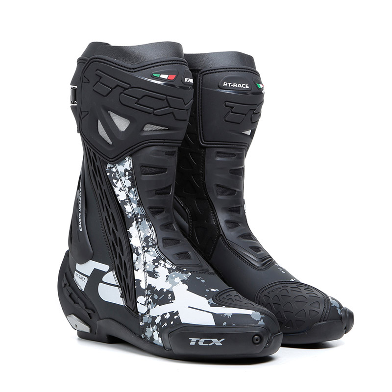 Image of TCX RT-Race Schwarz Weiß Grau Stiefel Größe 42