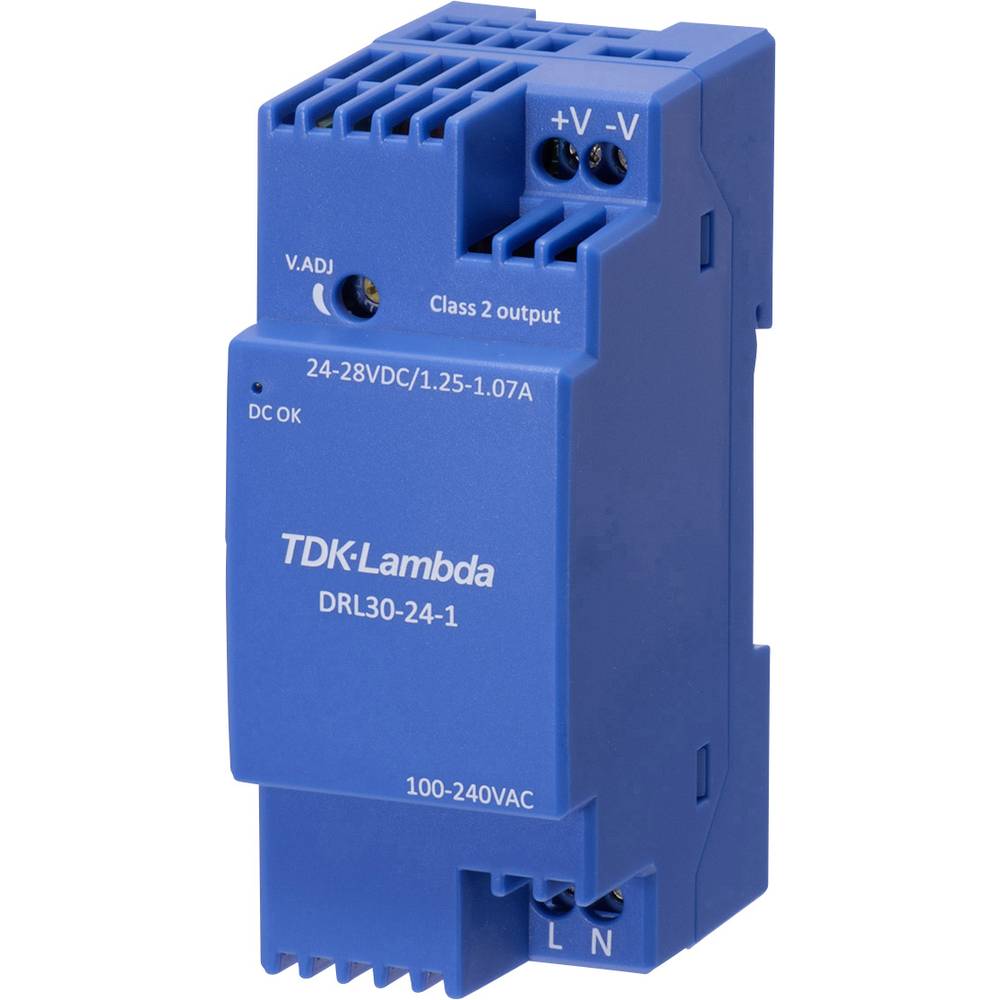 Image of TDK-Lambda DRL30-12-1 Rail mounted PSU (DIN) 12 V 21 A 252 W Content 1 pc(s)