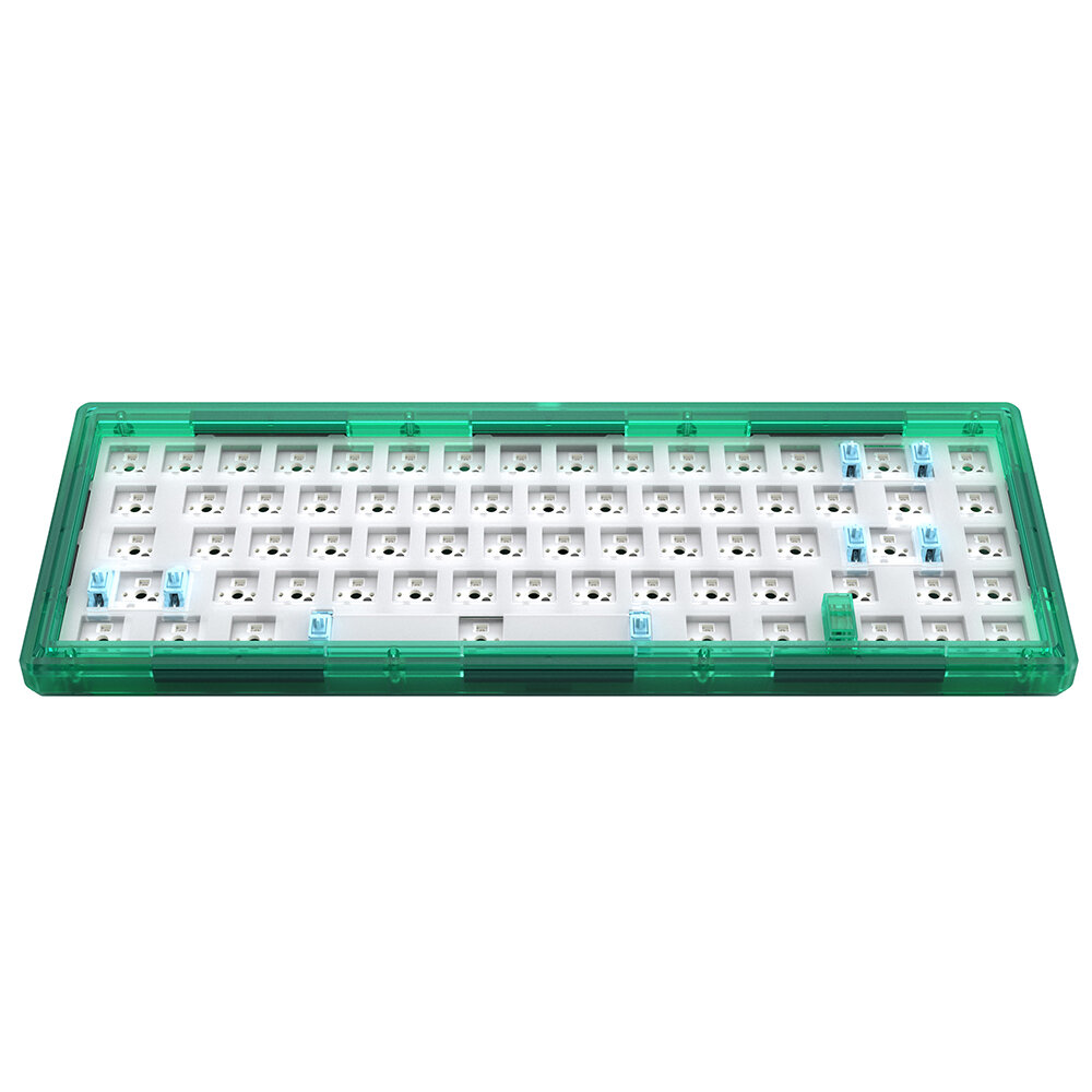 Image of TEAMWOLF CIY GAS67 Transparent Mechanical Keyboard Customized Kit 67 Keys Macro Programming Musical Rhythm RGB Backlit H
