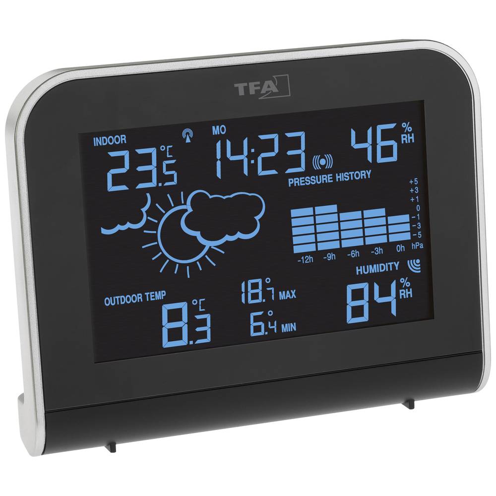 Image of TFA Dostmann SPHERE 35114801 Wireless digital weather station Forecasts for 12 to 24 hours Max number of sensors 1