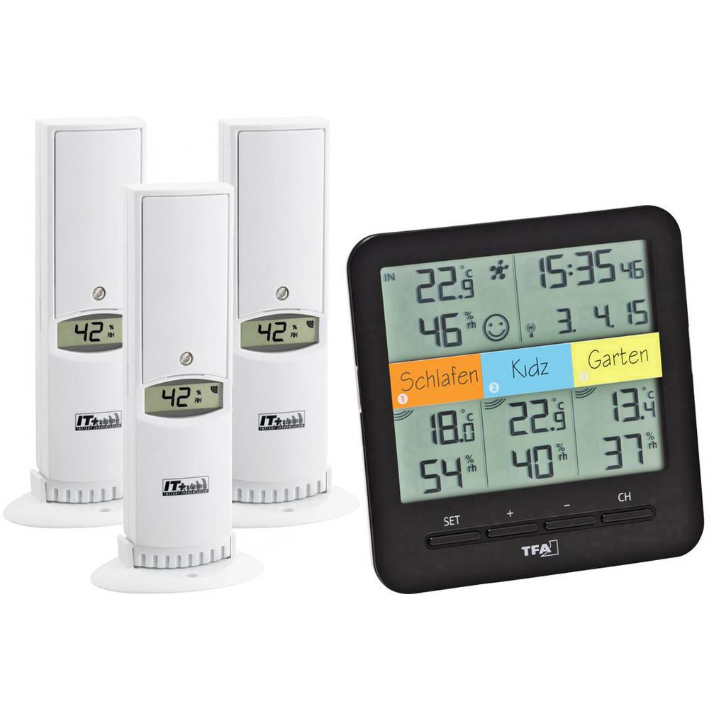 Image of TFA Dostmann Weatherhub SmartHome System Klima@Home Wireless thermo-hygrometer Black