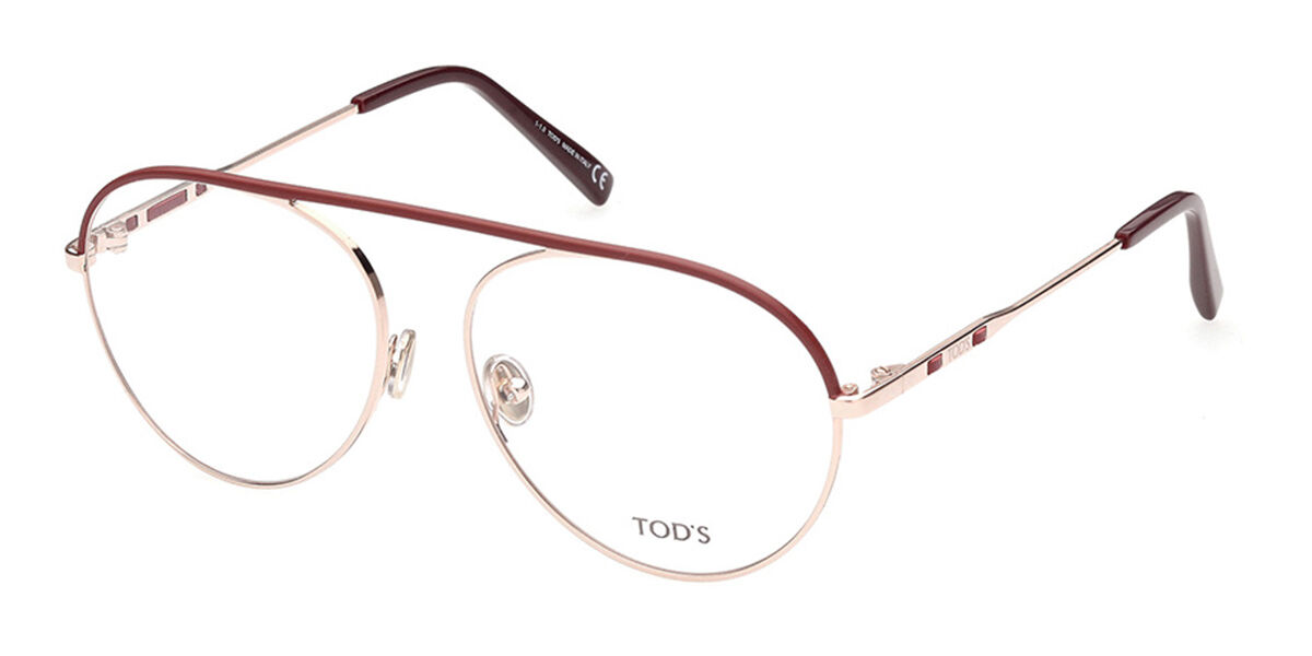 Image of TODS TO5247 067 Óculos de Grau Vermelhos Feminino PRT