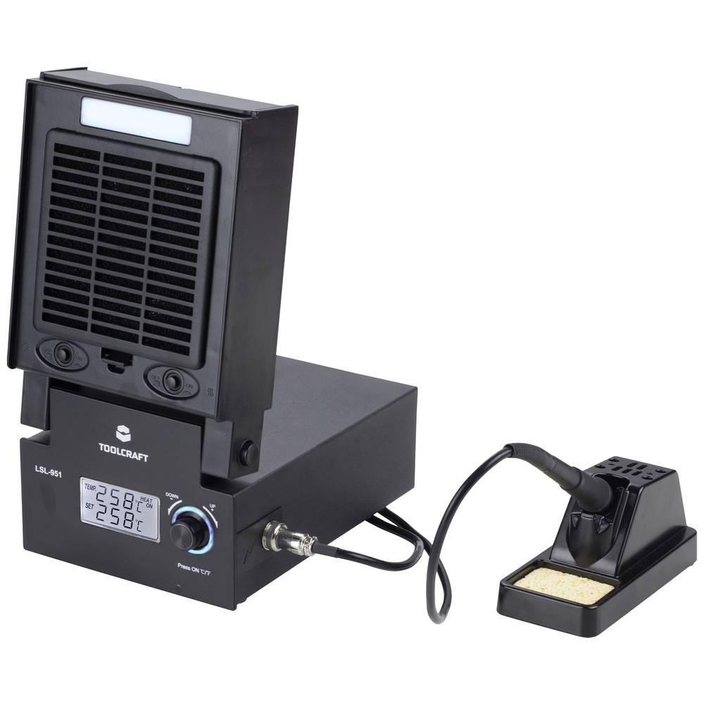 Image of TOOLCRAFT LSL-951 Soldering station with LED and fume extraction Digital 80 W 160 - 480 Â°C