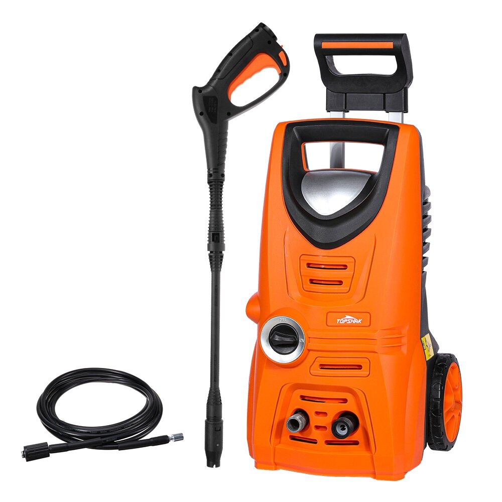 Image of TOPSHAK TS-HPW2 2000PSI Car Pressure Washer 1600W 380L/H Electric Pressure Washer with 3 Modes Detergent Tank Ideal for