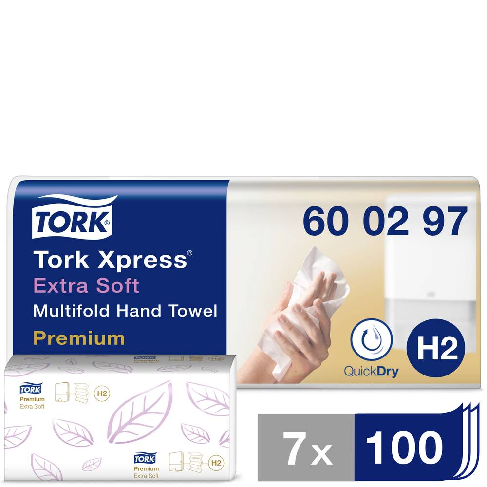 Image of TORK 600297 Xpress Multifold Premium Paper towels (L x W) 34 cm x 212 cm White 2100 pc(s)