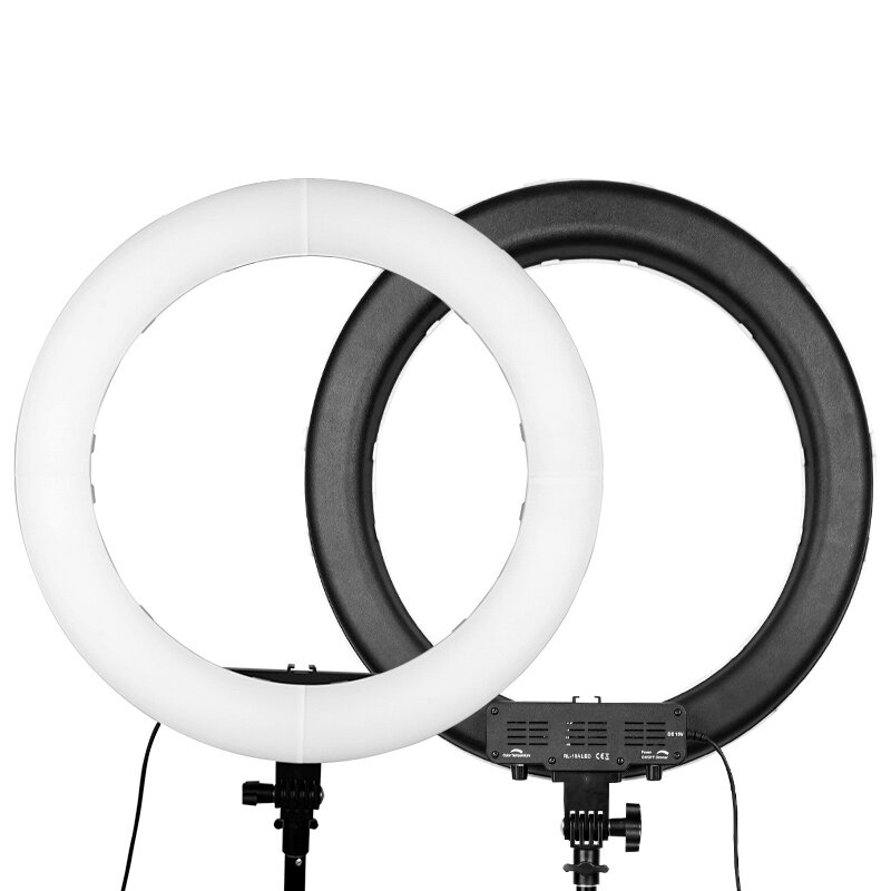 Image of TRAVOR 18 Inch Ring Lamp Bi-Color Dimmable Ring LED Video Beauty Light for YouTube Video Live Lighting Photography