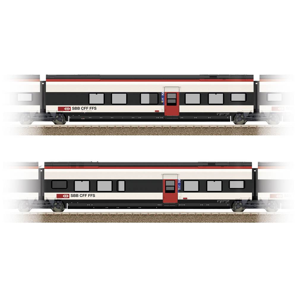 Image of TRIX H0 23281 H0 Supplementary set 1 for Giruno of SBB B(B11) 2nd class and C(B10) 2nd class