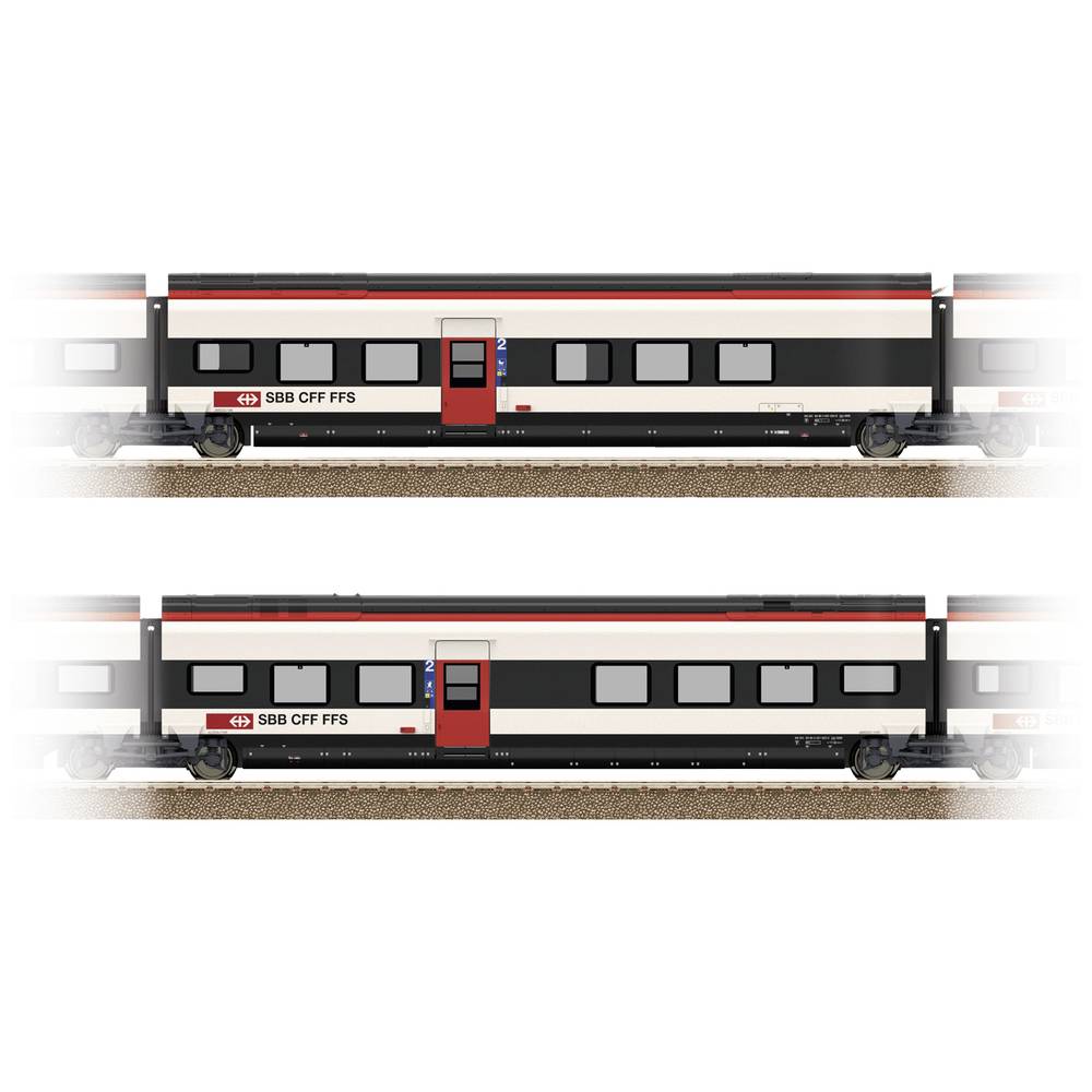 Image of TRIX H0 23282 H0 Supplementary set 2 for Giruno of SBB D(B9) 2nd class and E(B8) 2nd class