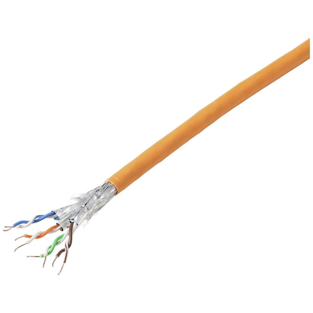 Image of TRU COMPONENTS TC-11008824 Network cable CAT 7a S/FTP 4 x 2 x 026 mmÂ² CPR-Dca classified Orange 100 m