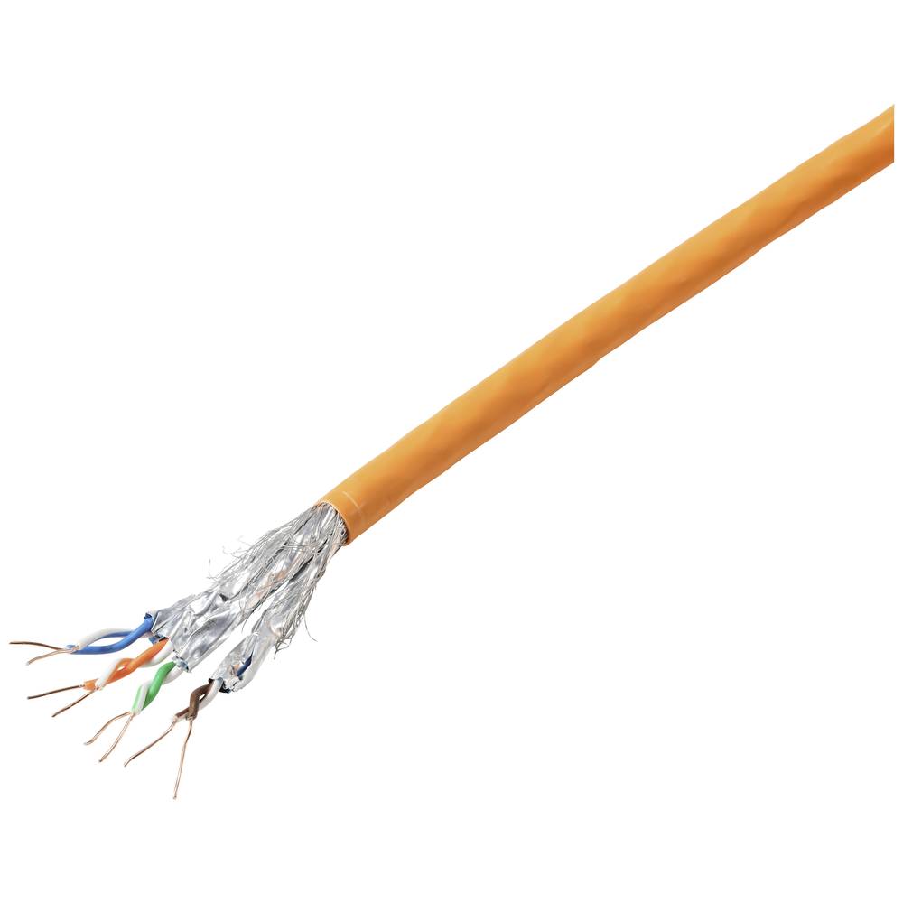 Image of TRU COMPONENTS TC-11008840 Network cable CAT 6A S/FTP 4 x 2 x 024 mmÂ² CPR-Dca classified Orange 100 m