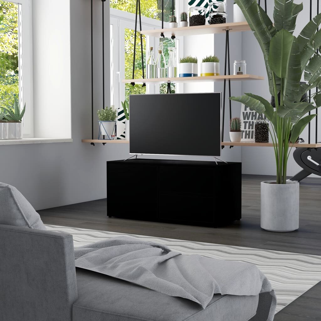 Image of TV Cabinet Black 315"x134"x141" Chipboard