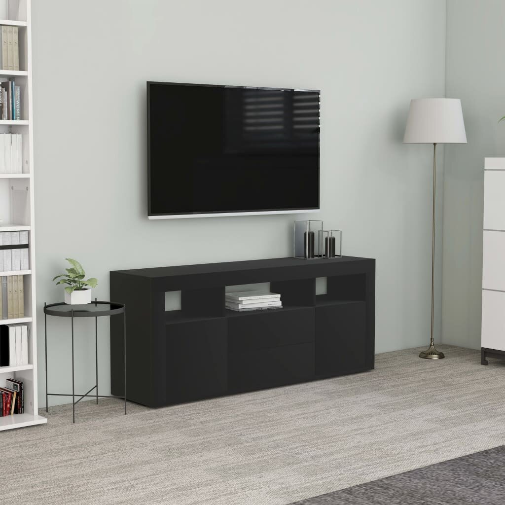 Image of TV Cabinet Black 472"x118"x197" Chipboard