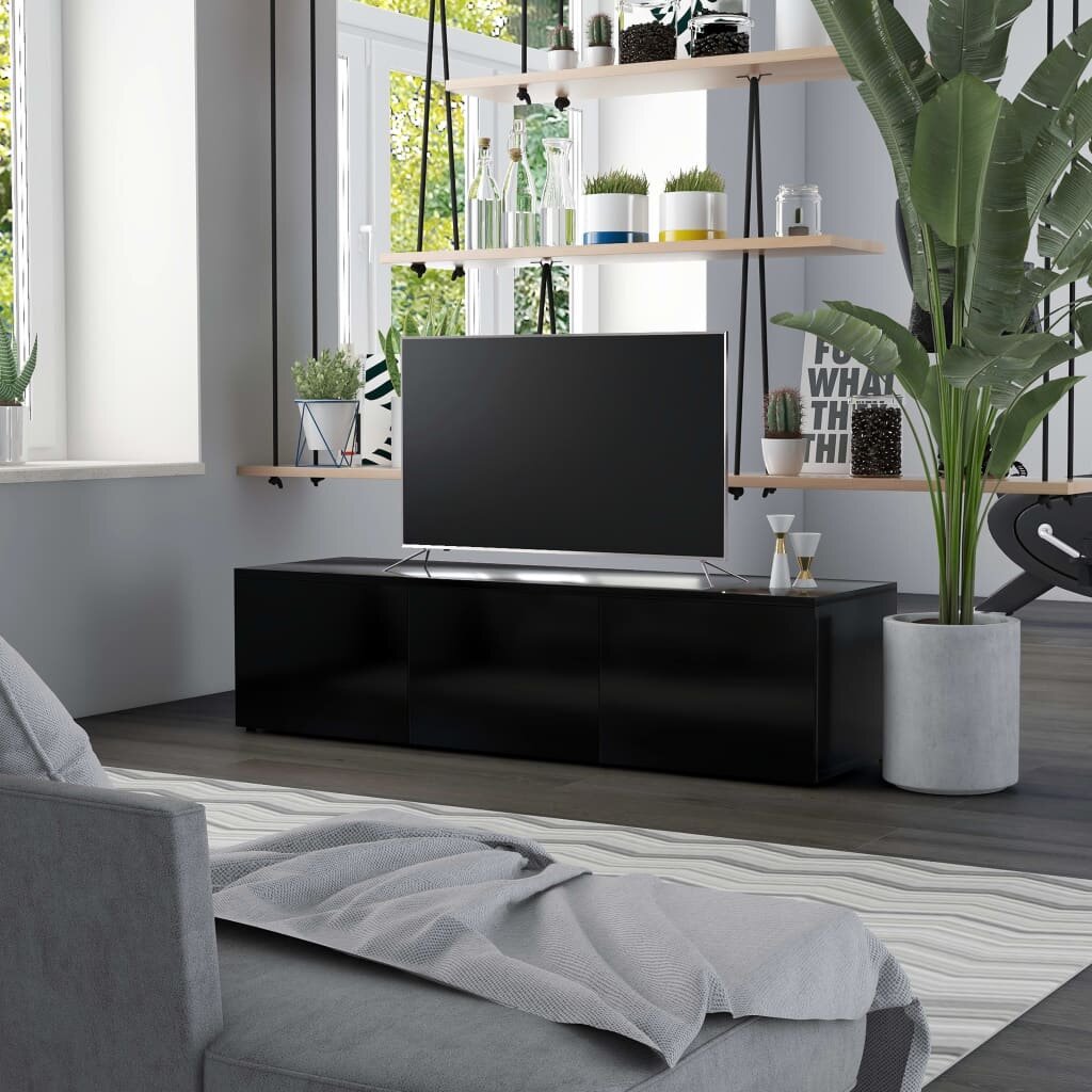 Image of TV Cabinet Black 472"x134"x118" Chipboard