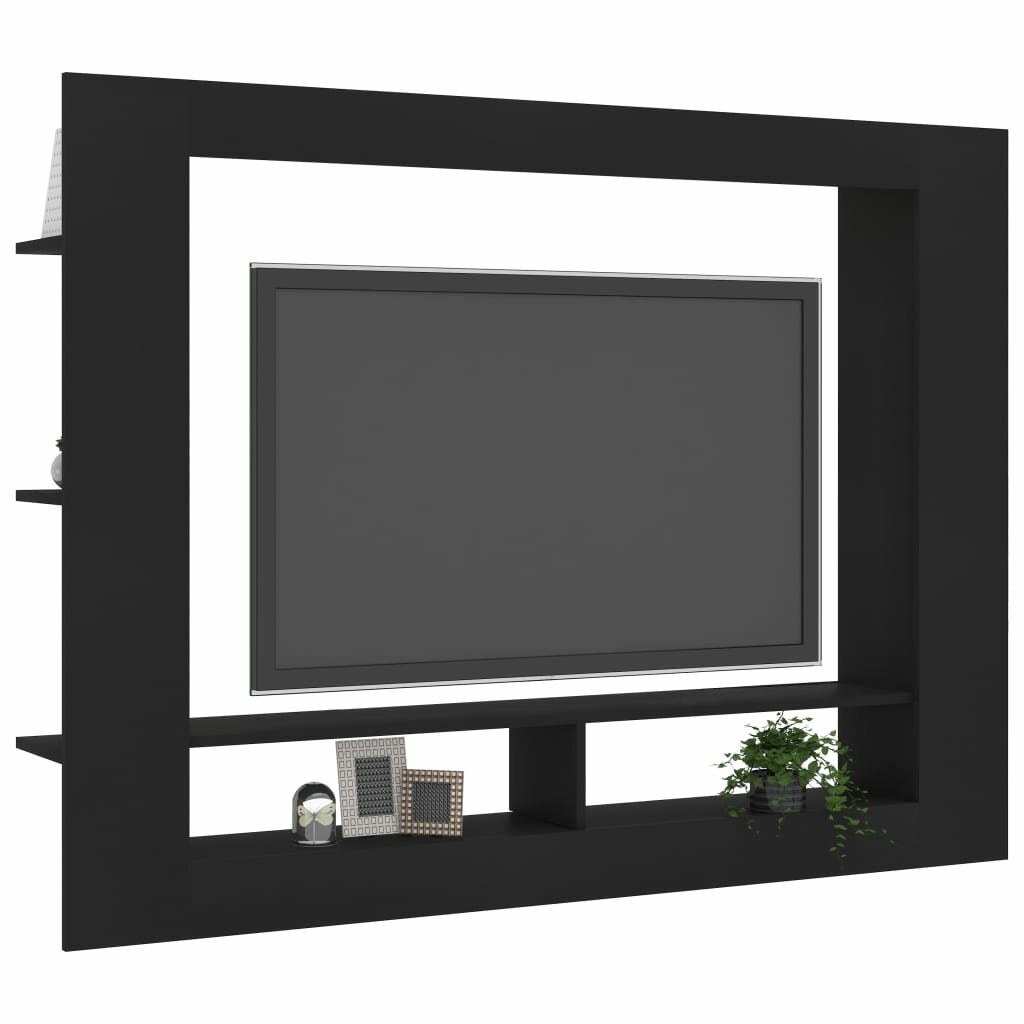 Image of TV Cabinet Black 598"x87"x445" Chipboard