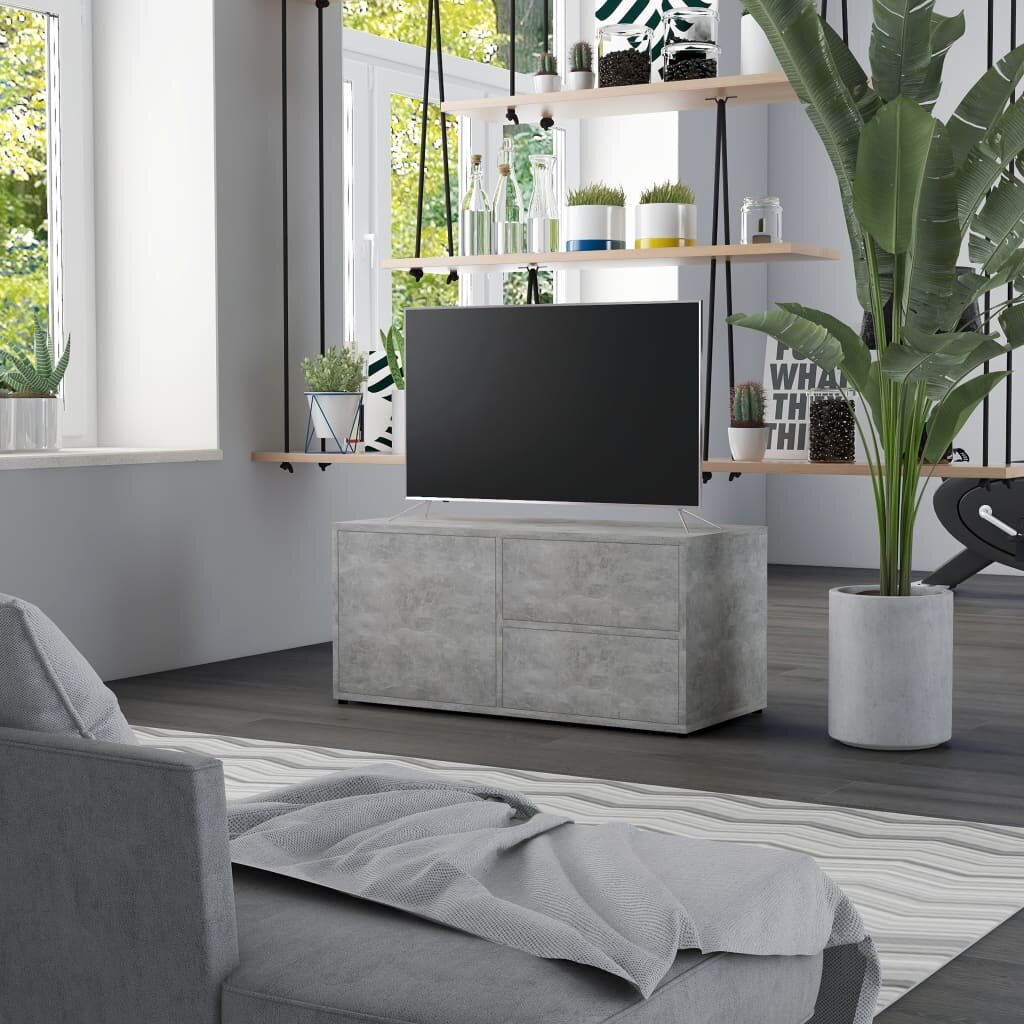 Image of TV Cabinet Concrete Gray 315"x134"x141" Chipboard