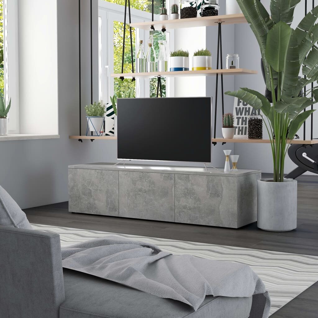 Image of TV Cabinet Concrete Gray 472"x134"x118" Chipboard